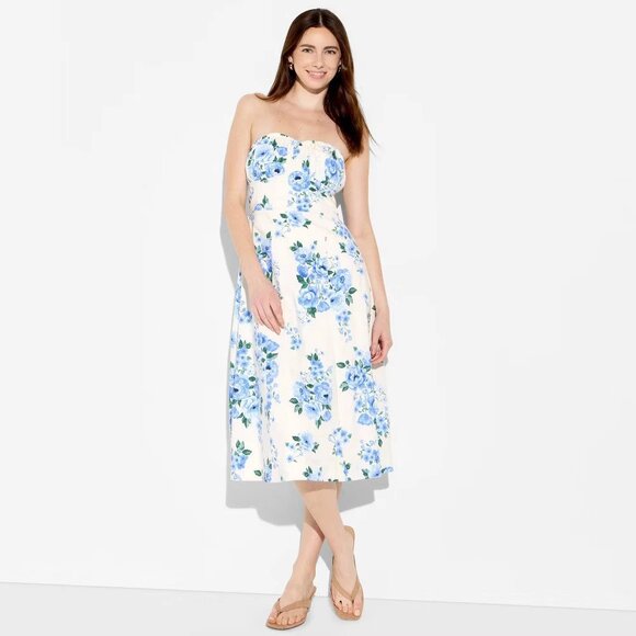 None Dresses & Skirts - Solid Teal Pocket Midi Dress